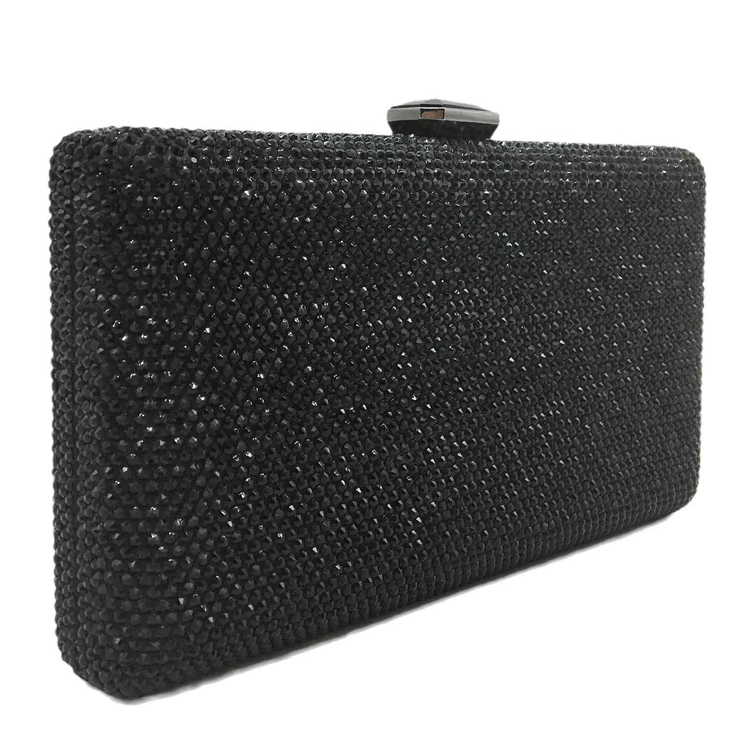 Elegant Crystal Evening Clutch - Luxury Rhinestone Box Handbag