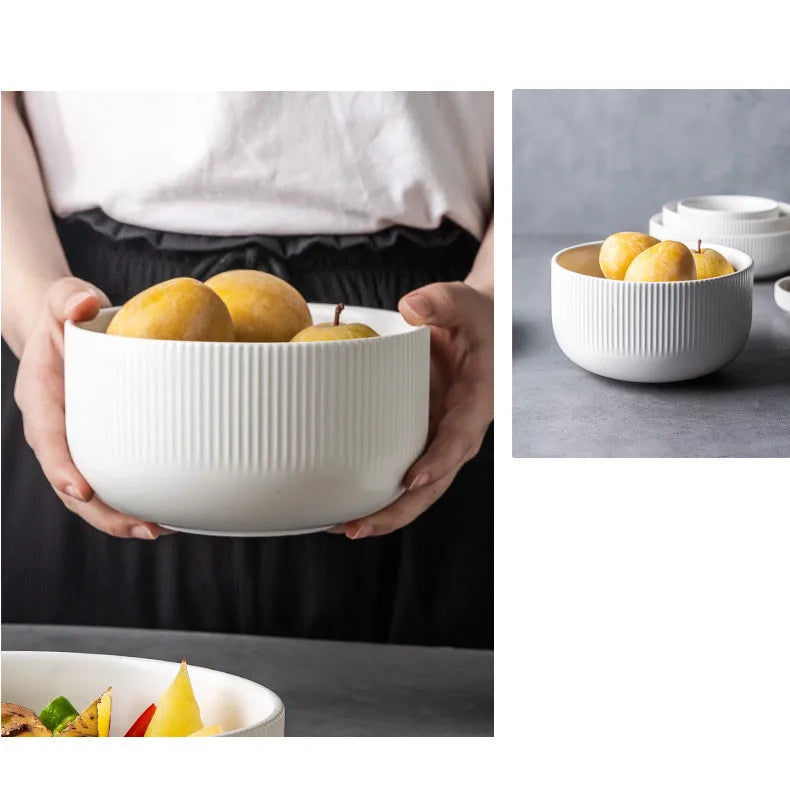 Premium Ceramic Dinnerware Set - Matte Glazed Japanese Style