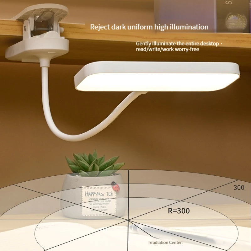 Premium LED Clip-On Desk Lamp - Eye-Care & Flexible