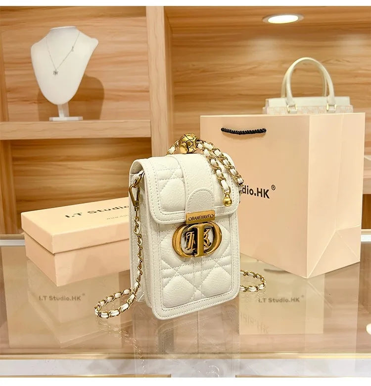 Elegant Mini Chain Bag - Luxury Designer Crossbody