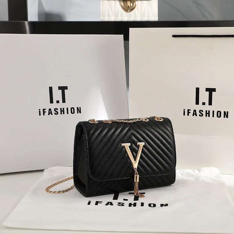 Luxury Sequined Tassel Clutch - Elegant Evening Crossbody Bag