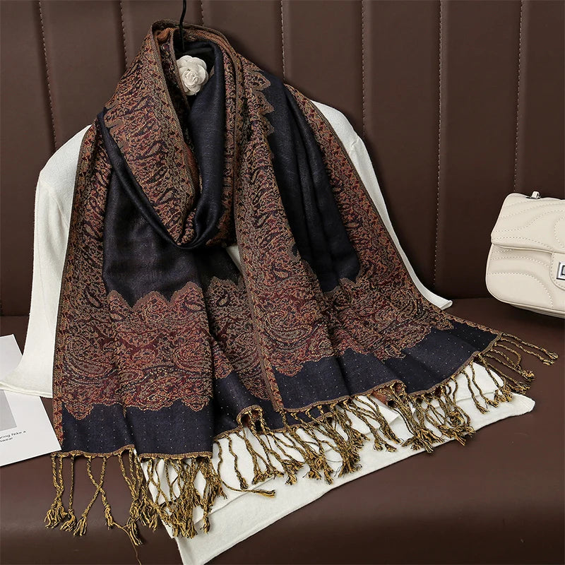 Luxury Cashmere Pashmina Shawl - Elegant Winter Wrap