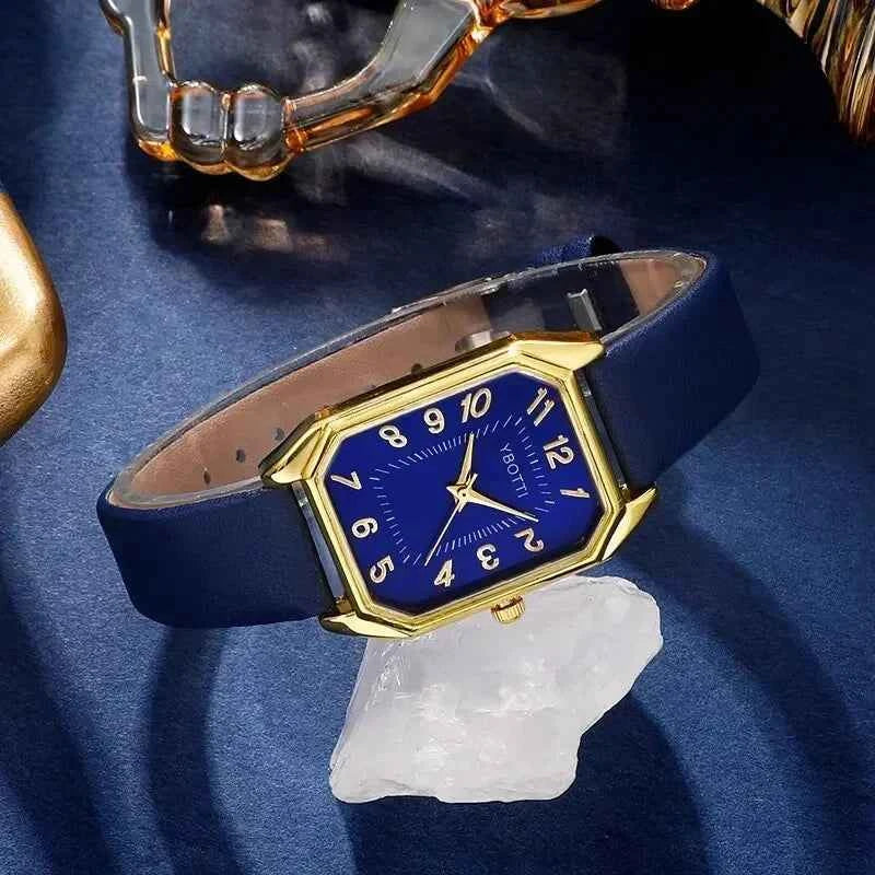 Elegant Square Women's Watch - Classic Leather Quartz Timepiece