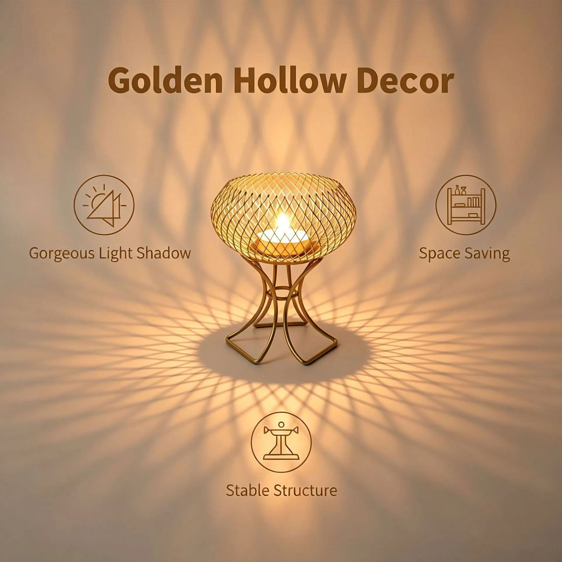 Premium Luxury Gold Lantern - Elegant Home Decor Accent