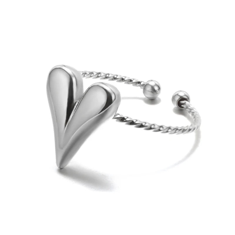 Luxury Classic Gold Stainless Steel Ring for Women