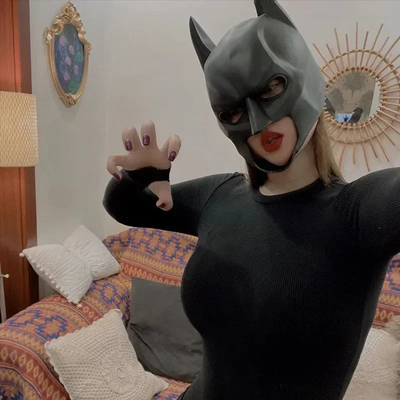 Premium Dark Knight Bat Mask - Superhero Cosplay Prop