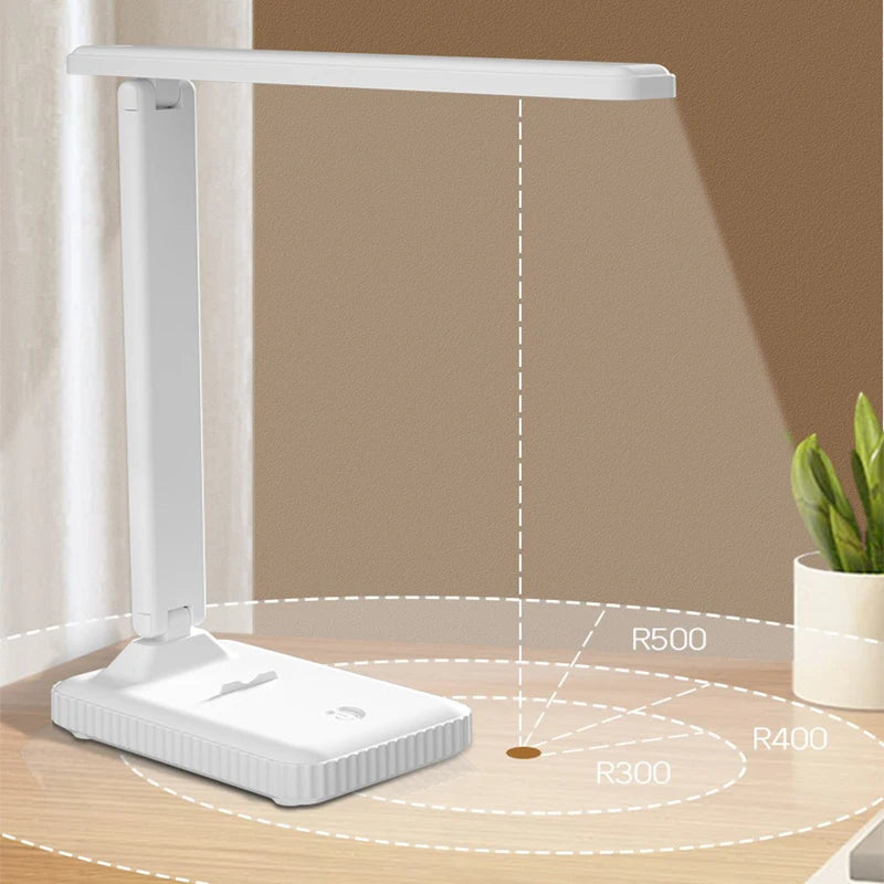 Premium USB Rechargeable Desk Lamp - Dimmable & Foldable