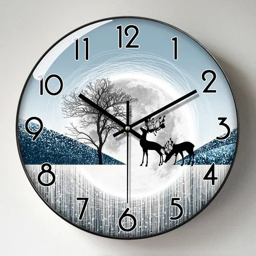 Elegant Modern Wall Clock Calendar - Mute & Luxurious