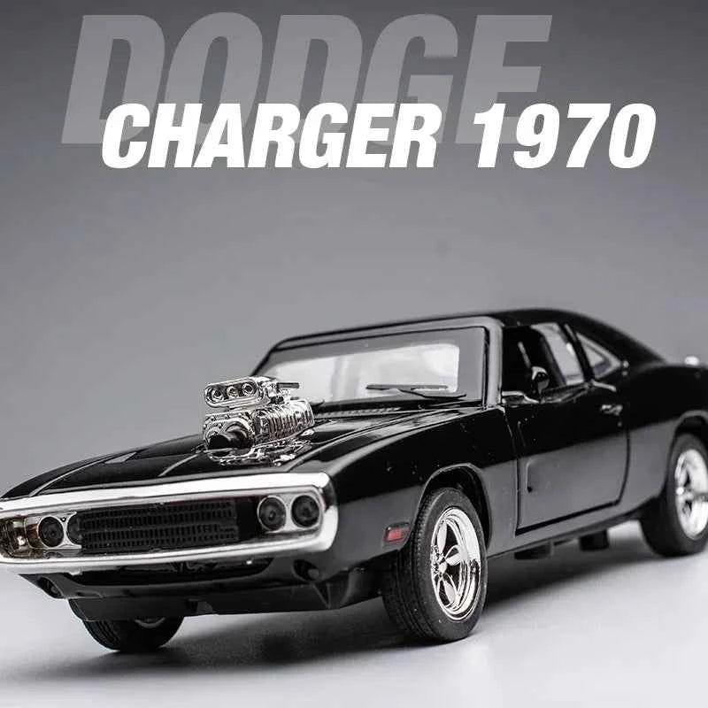 Premium 1970 Dodge Charger Alloy Model - Pull Back Sports Car