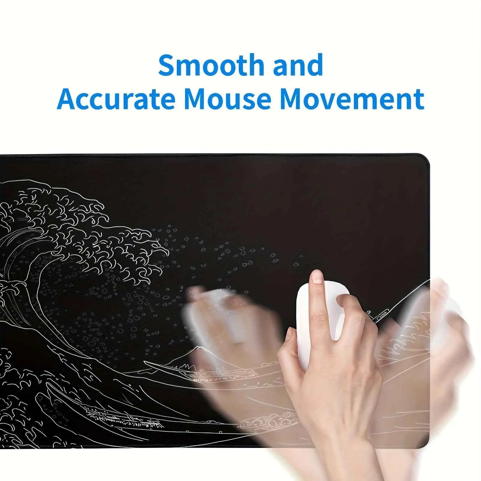 1PC Large Mouse Pads For Desk, Gaming Mouse Pad, Mouse Pad with Stitched Edges and Non-Slip Rubber Base, Extended Mouse Pad