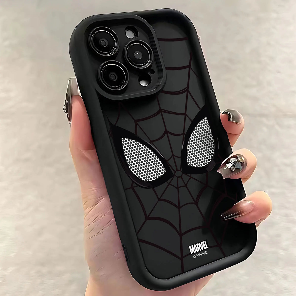 Premium Spider Man Phone Case - Sleek Black & White Marvel Cover