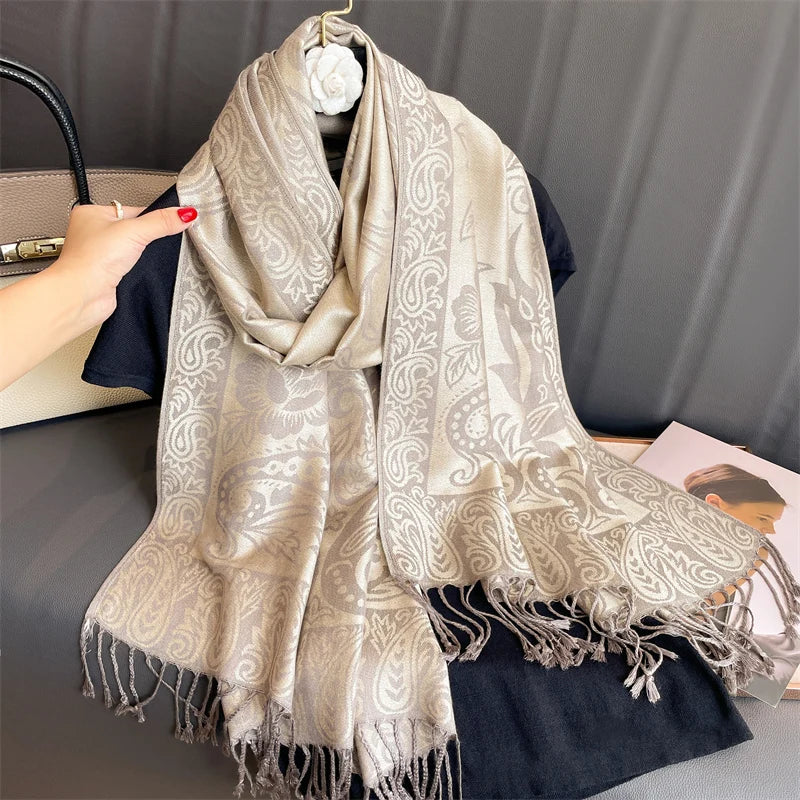 Luxury Cashmere Pashmina Shawl - Elegant Winter Wrap