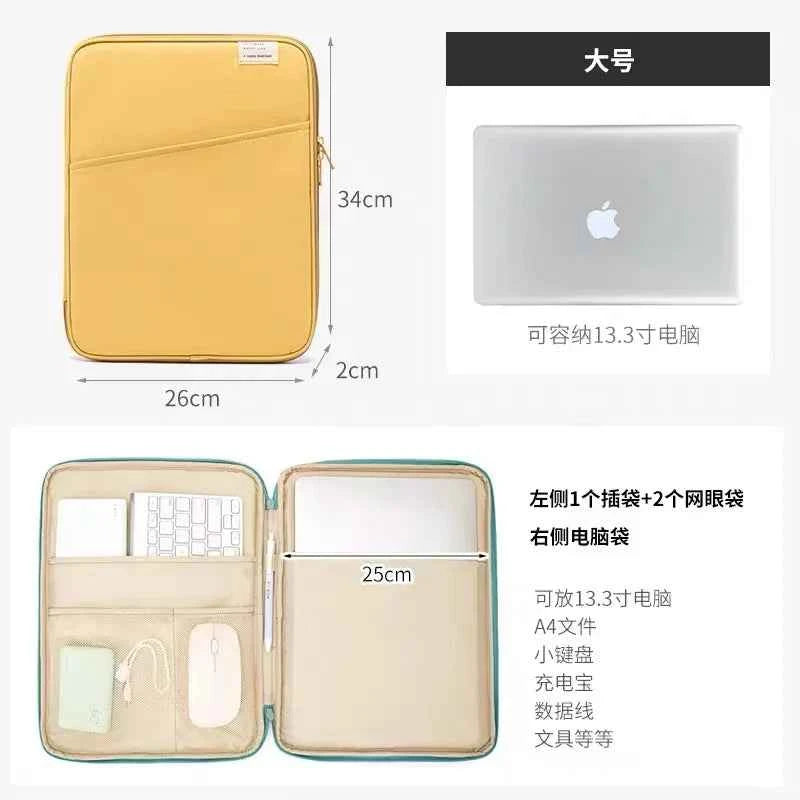Laptop Sleeve For Macbook Pro 14 A2442 Air13.3 13.6 Tablet Sleeve Bag for Ipad Pro10.5 10.2 11air9.7 10.9 Inch