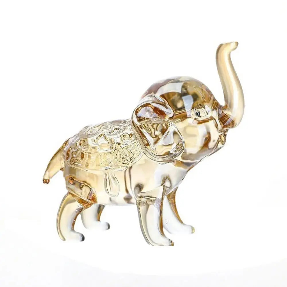 Luxury Crystal Elephant Statue - Modern Glass Decor