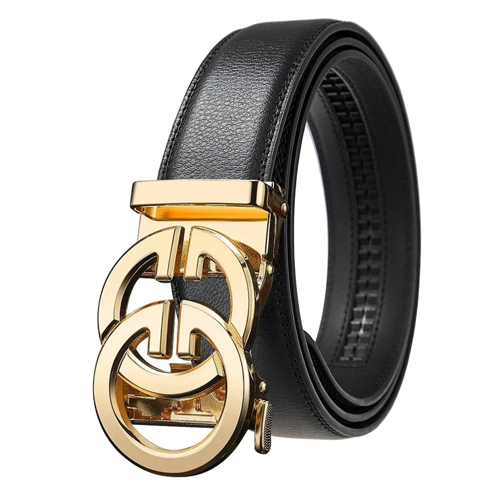 Luxury Men Leather Belt - Automatic Business Waistband