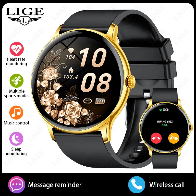 Luxury Steel Smart Watch - Bluetooth Call & Fitness Tracker