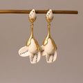 Elegant Magnolia Flower Jewelry Set - Gold-Plated Resin