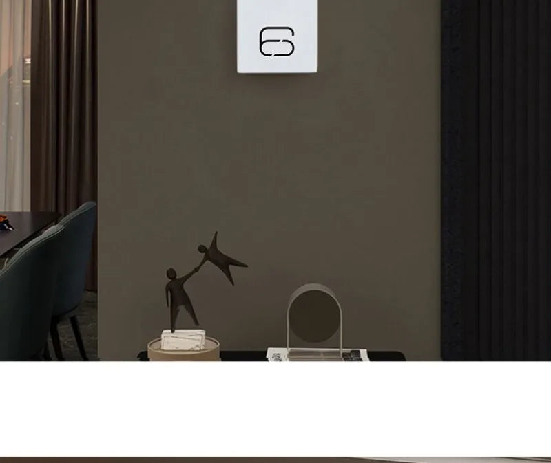 Elegant Modern Wood Silent Clock - Date & Temp Display