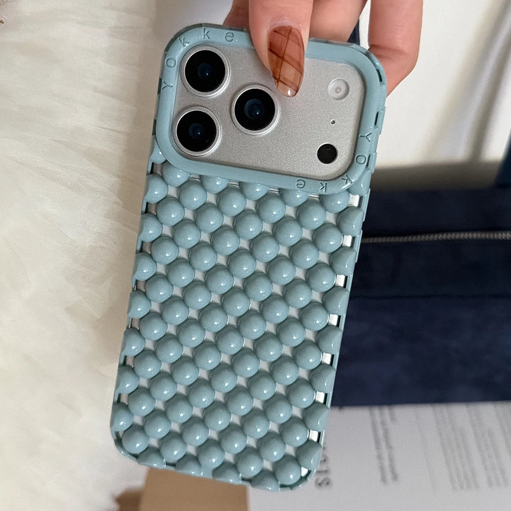Elegant iPhone Pearl Case - Shockproof Silicone