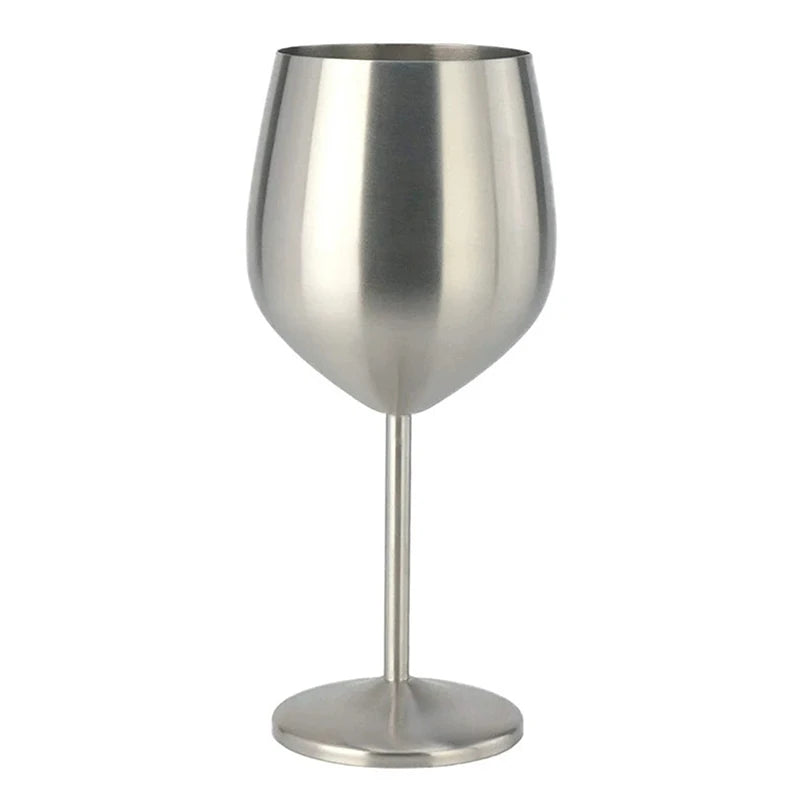 Elegant Unbreakable Metal Champagne Glass - 500ML Stainless Steel Goblet