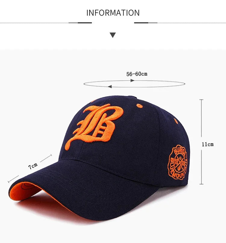 Premium Cotton Baseball Cap - Embroidered Snapback
