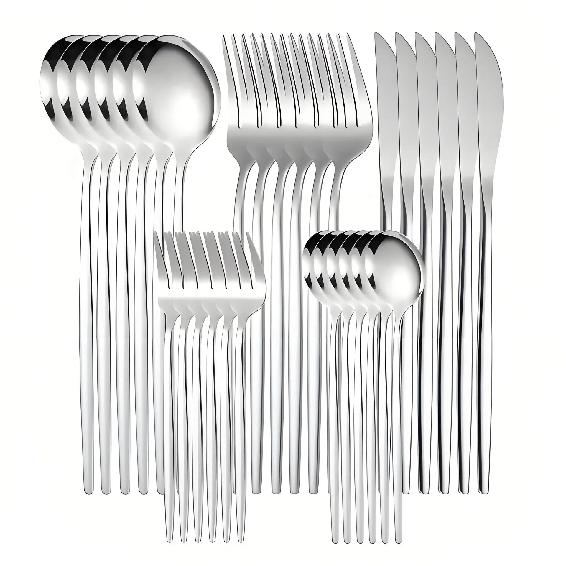 Elegant Gold Dinnerware Set - Premium Stainless Steel Cutlery