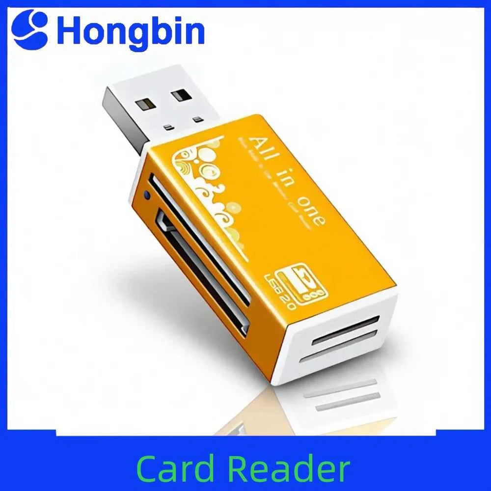 Premium Alloy 4-Port USB Memory Card Reader - Fast Data Transfer