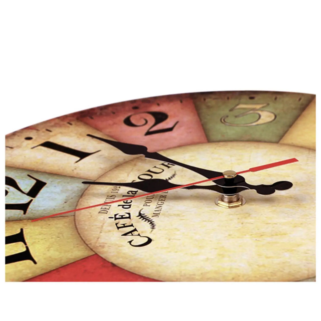 Elegant Retro Wooden Wall Clock - Silent Farmhouse Decor