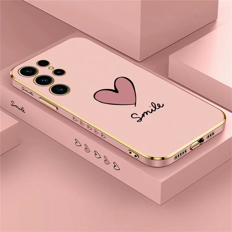 Luxury Plating Samsung Silicone Case - Shockproof Cover