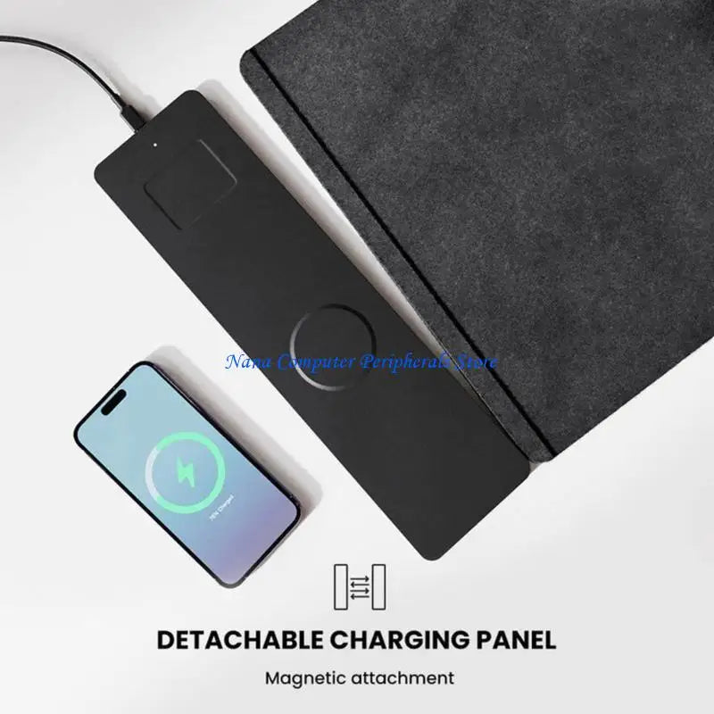 Premium Wireless Charging Mouse Pad - 15W Waterproof Desk Mat