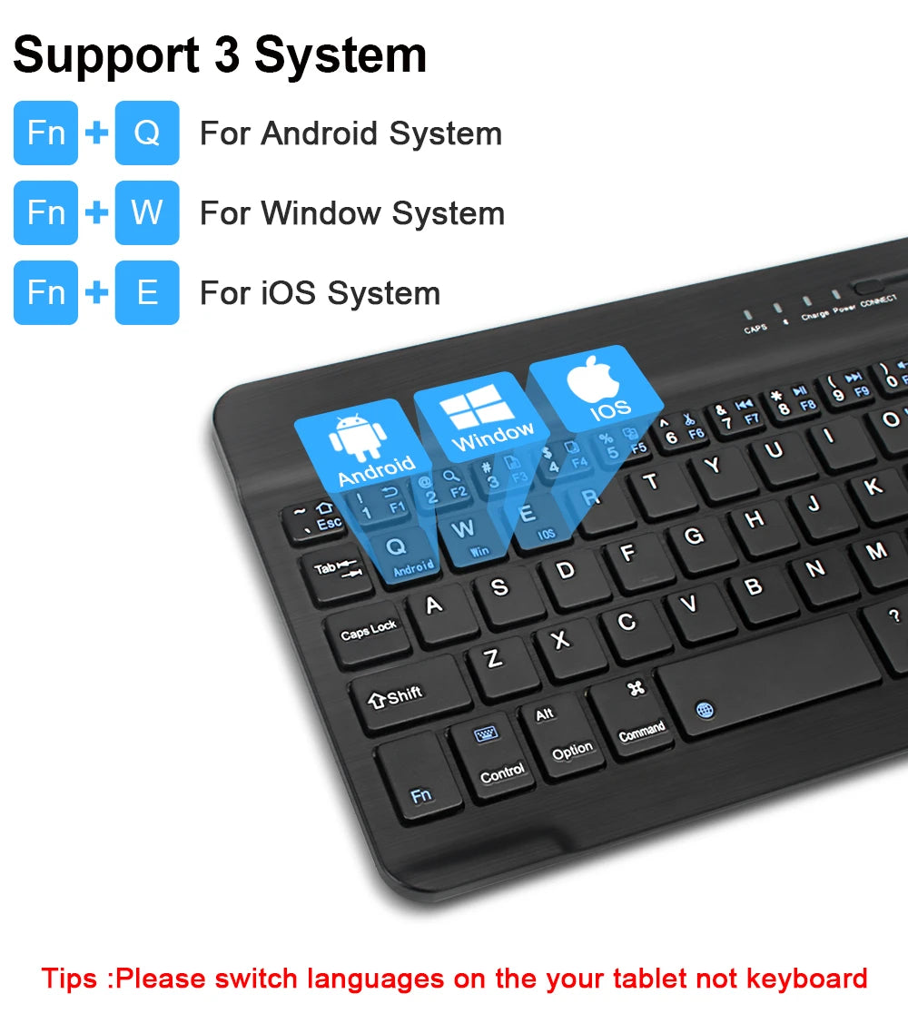 Premium Bluetooth Keyboard Mouse Set - Slim, Rechargeable & Universal
