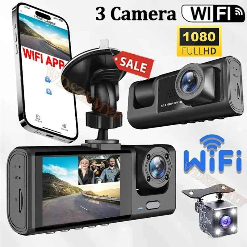 Premium 1080P WiFi Dash Cam - Multi Lens Vehicle Video Recorder