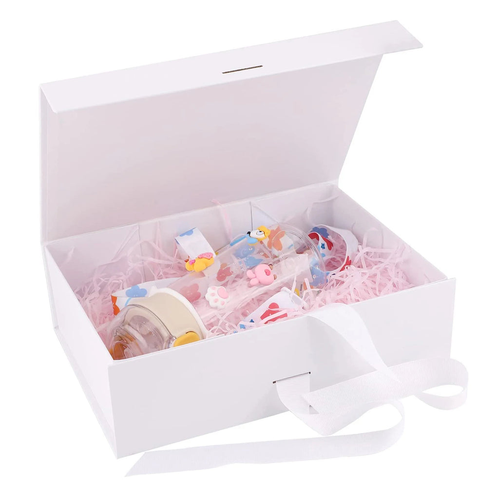 Elegant Large Gift Box with Ribbon Closure - Reusable