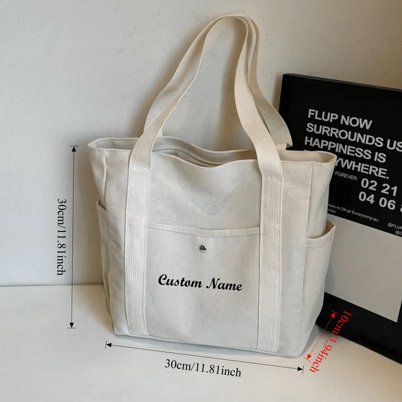 Premium Custom Name Tote Bag - Spacious & Stylish