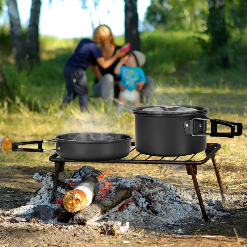 Premium Portable Camping Cookware Set - Durable Outdoor Gear
