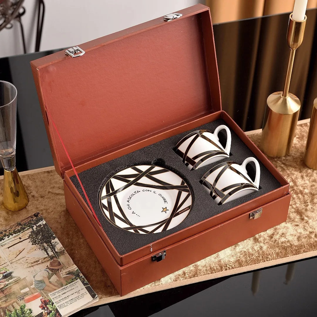 Elegant Ceramic Coffee Set - Complete Tableware Collection