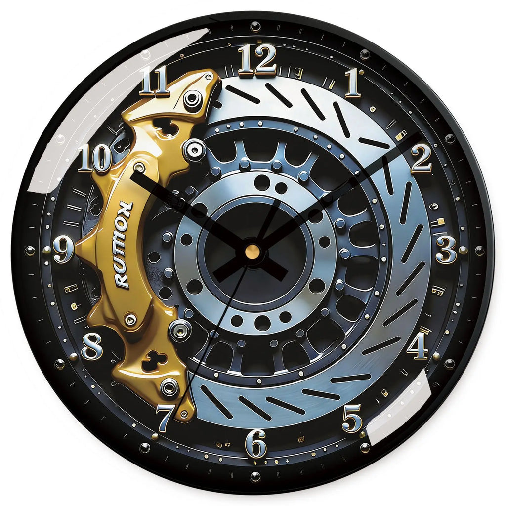 Elegant Silent Gear Wall Clock - No-Punch Quartz Movement