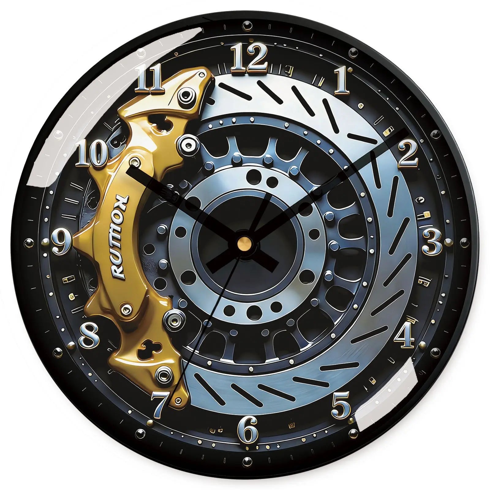 Elegant Silent Gear Wall Clock - No-Punch Quartz Movement