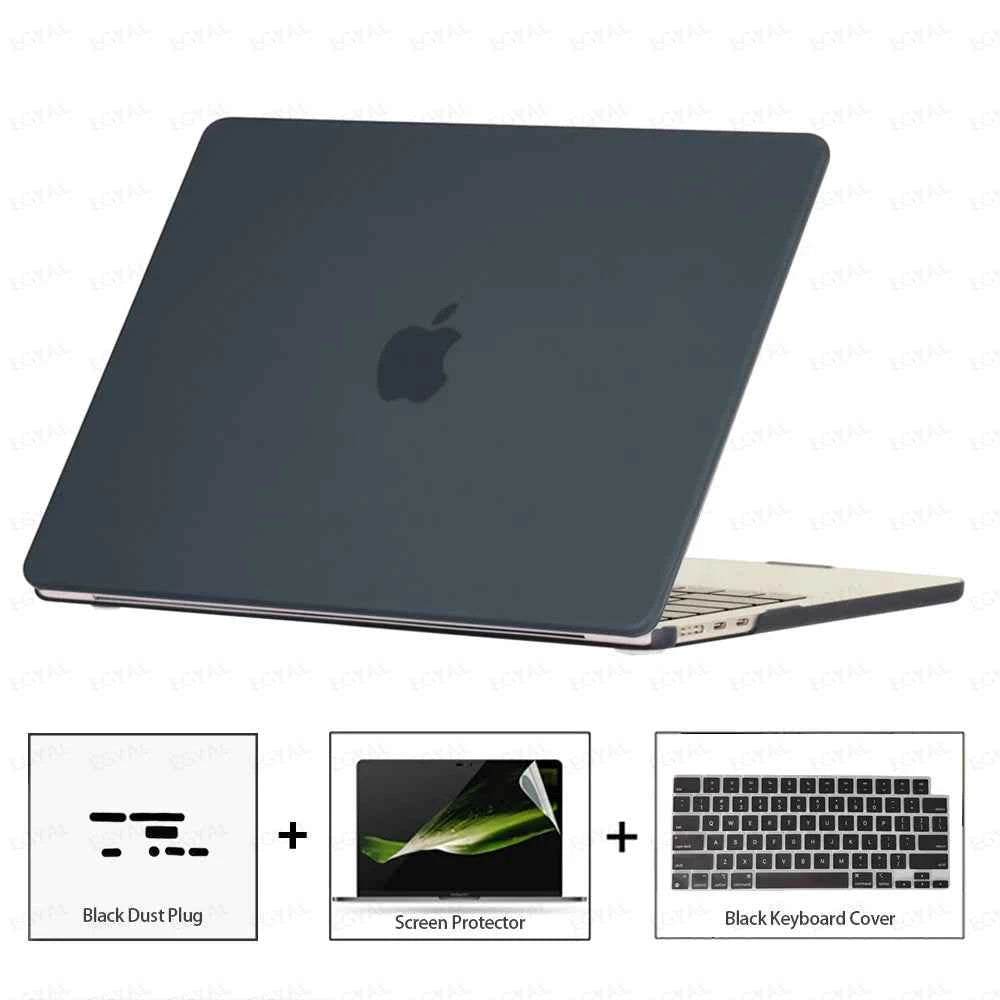 MacBook Air 13 2026 case - Ultra-thin translucent cover with screen film and keyboard cover