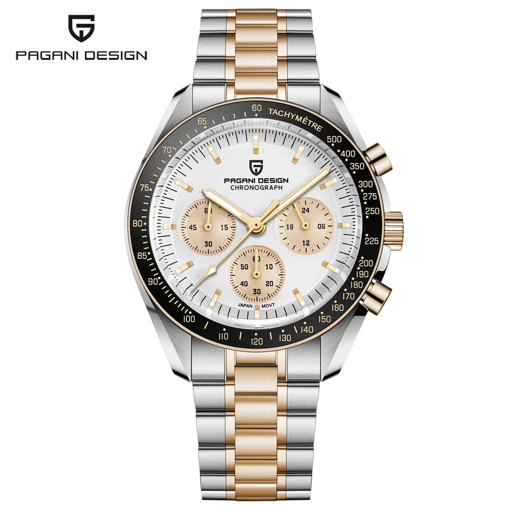 Luxury Men's Quartz Watch - Chronograph Sapphire Crystal