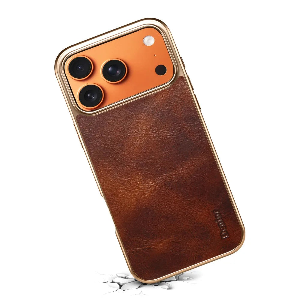 Premium iPhone Leather Case - Full-Grain & Hybrid Protection