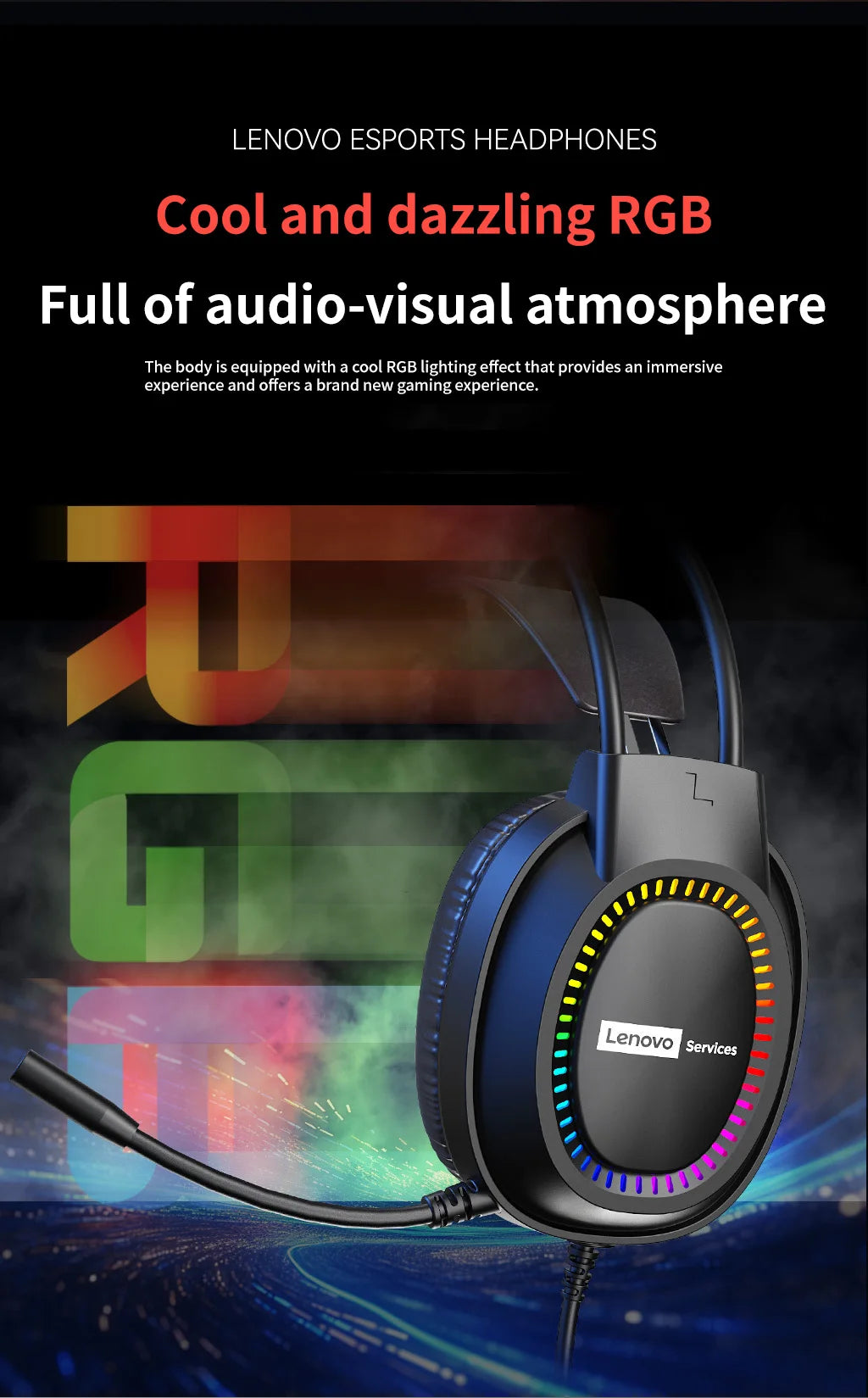 Premium RGB Gaming Headphones with Noise-Cancelling Microphone