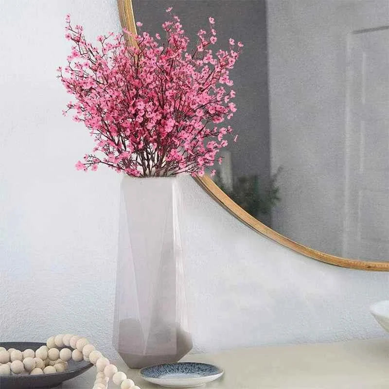 Elegant Artificial Cherry Blossoms & Gypsophila