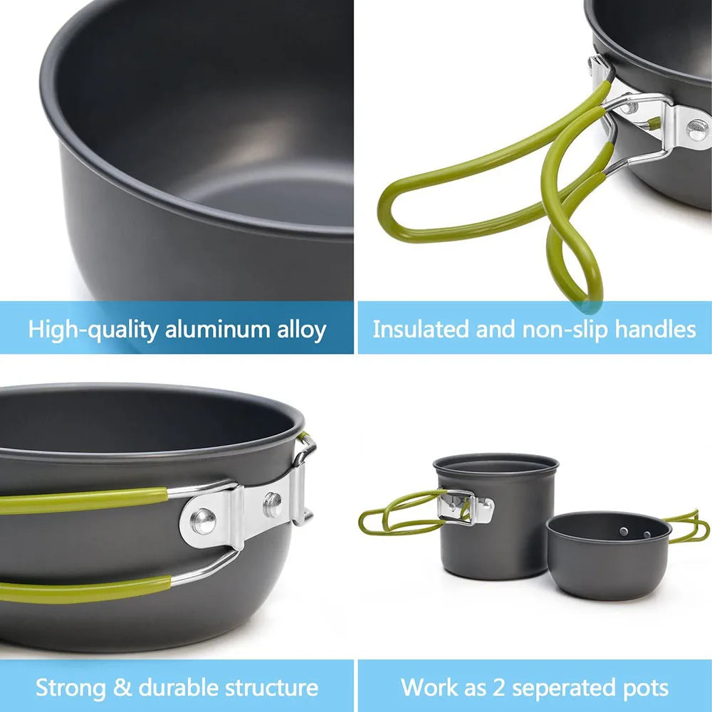 Premium Ultralight Camping Cookware Mess Kit