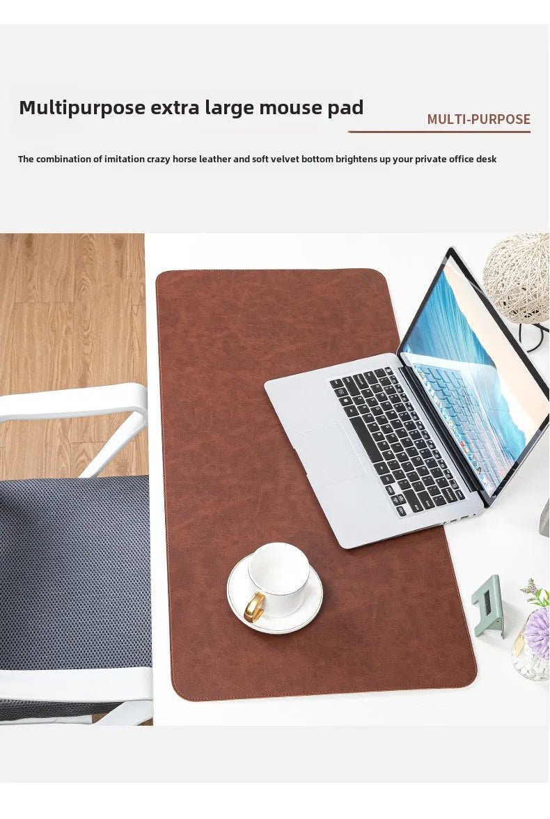 Premium Waterproof Desk Pad - Non-slip PU Leather Mat