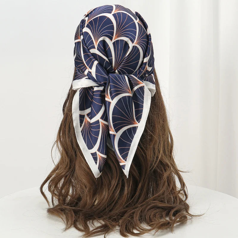 Luxury Square Silk Scarf - Satin Hair Bandana & Neckerchief