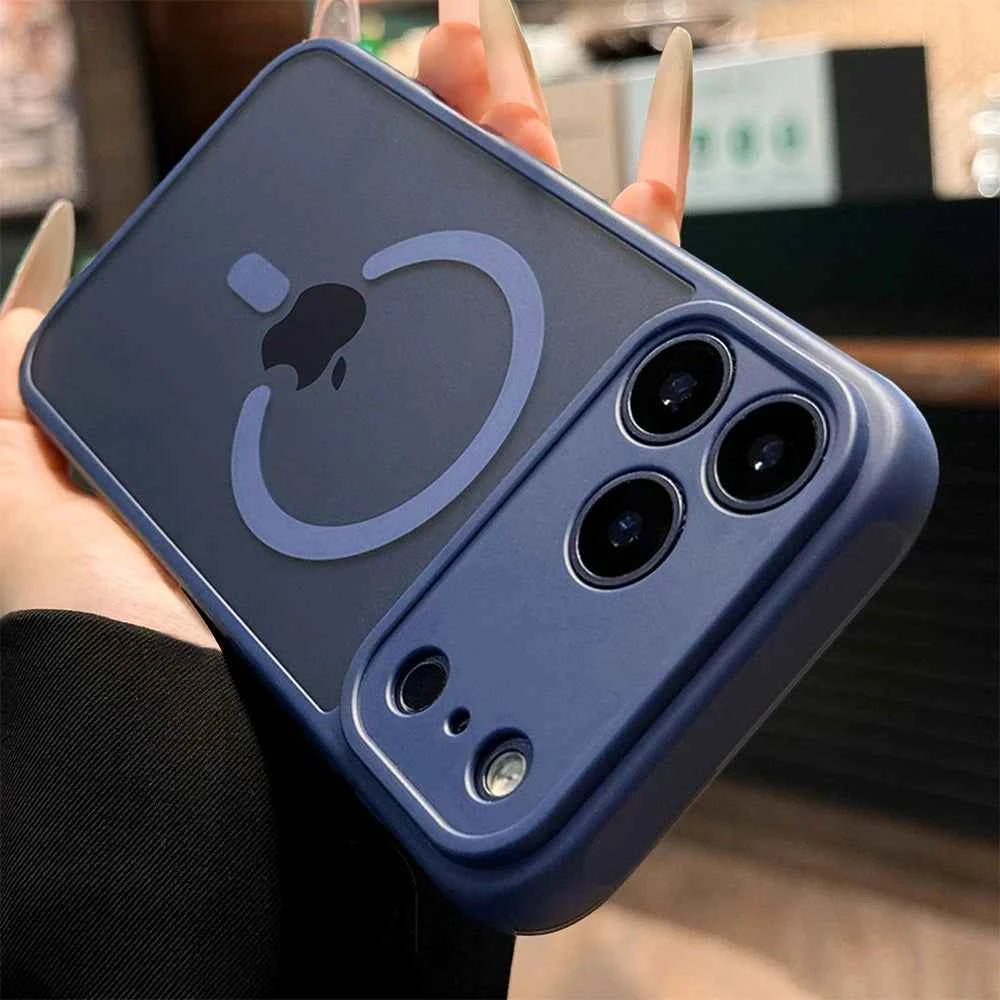 Luxury Magnetic Matte iPhone Case - Translucent Shockproof Armor
