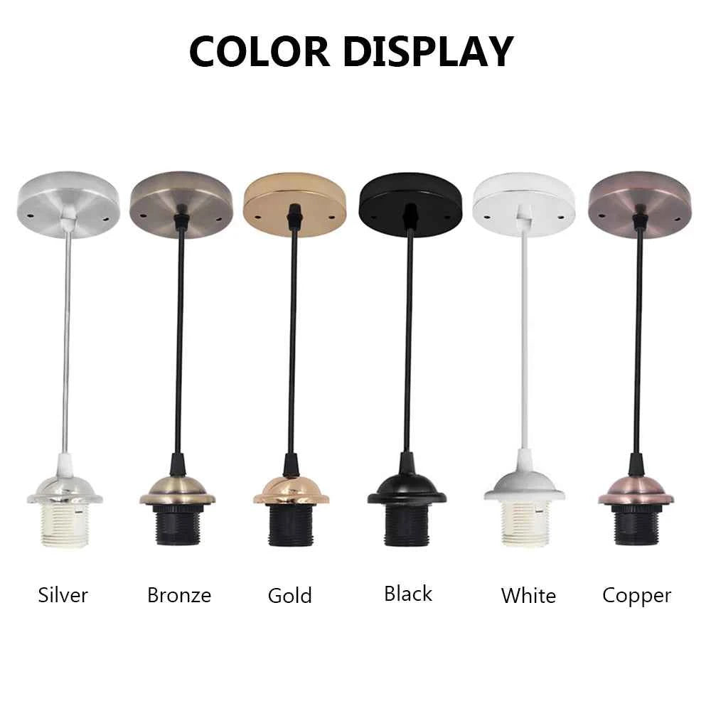 Elegant Vintage Lamp Base - E27 Socket Pendant Holder