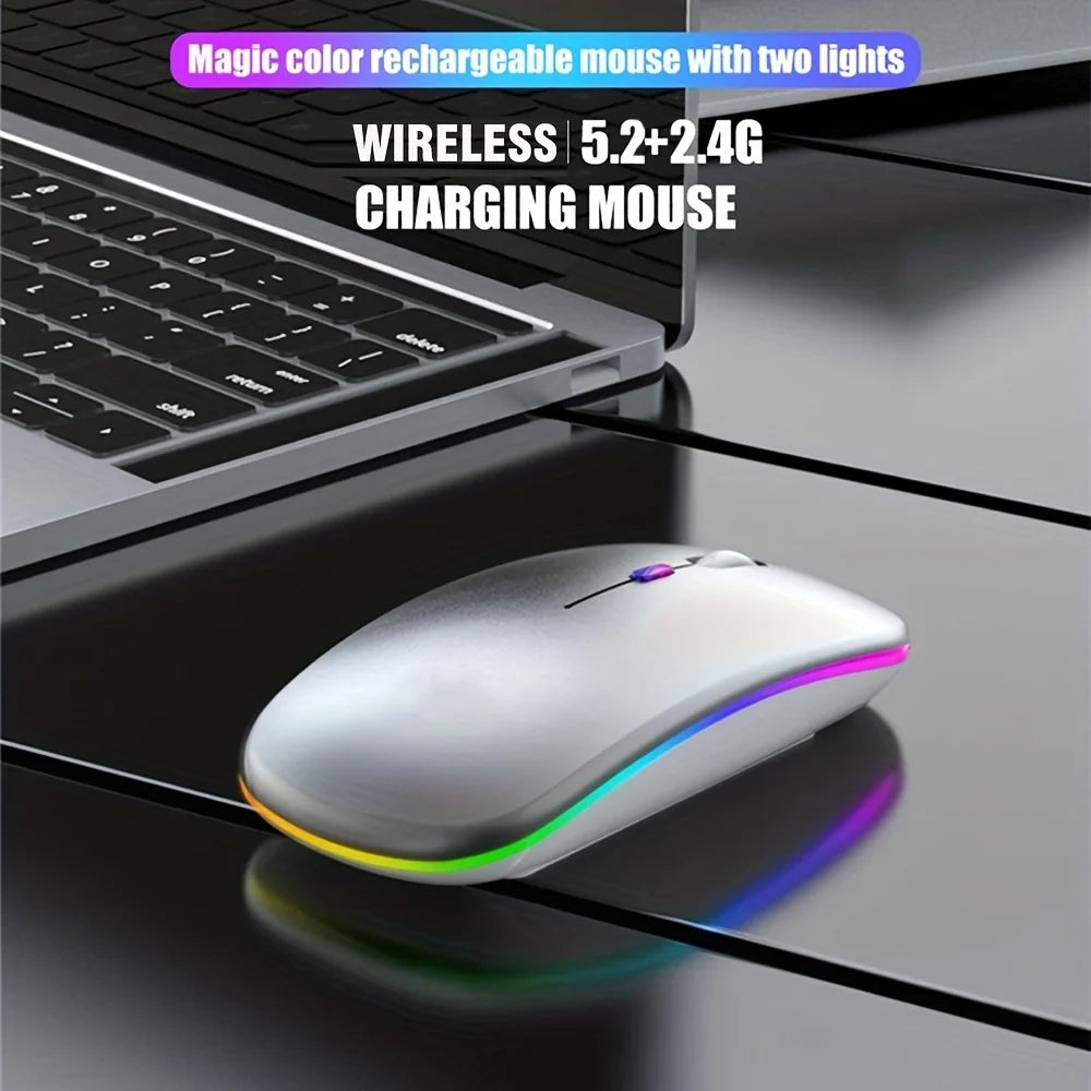 Premium Wireless Rechargeable Mouse - Silent 1600DPI Ergonomic