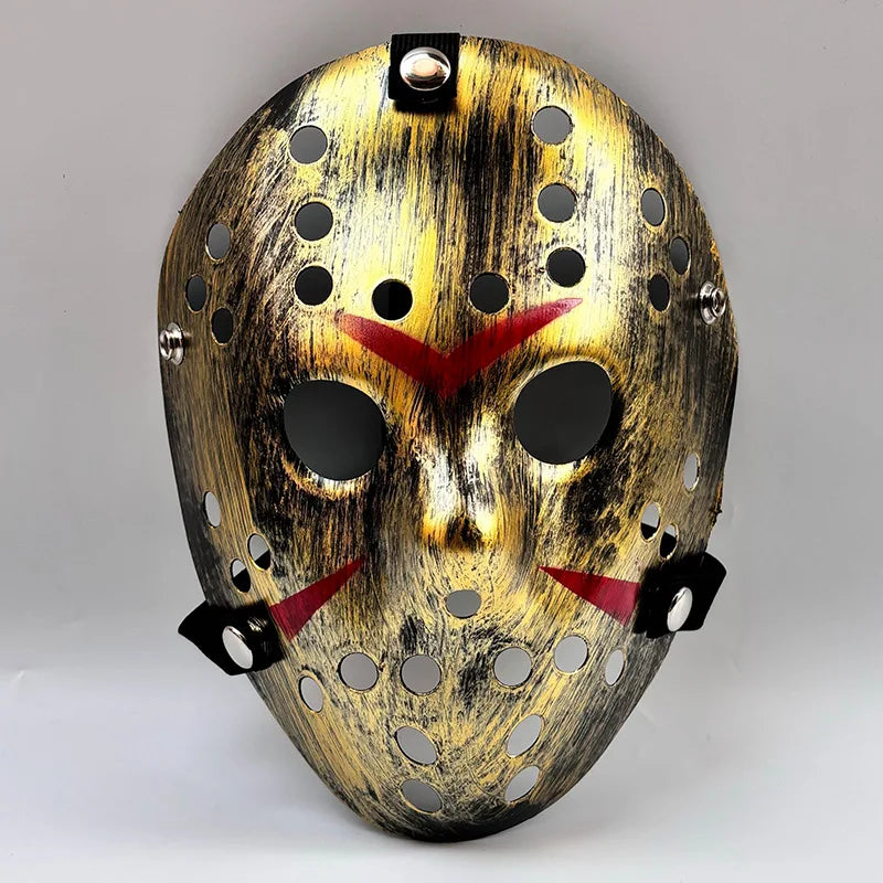 Vintage Distressed Halloween Horror Mask with Hollow Hole Design